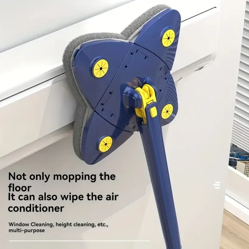 A Set Of Stainless Steel Mops With 360° Selection At Four Corners