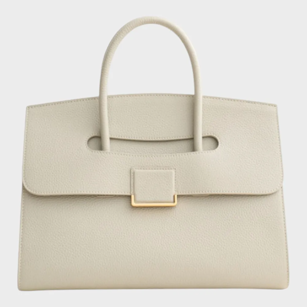Snap Front Twill Handbag