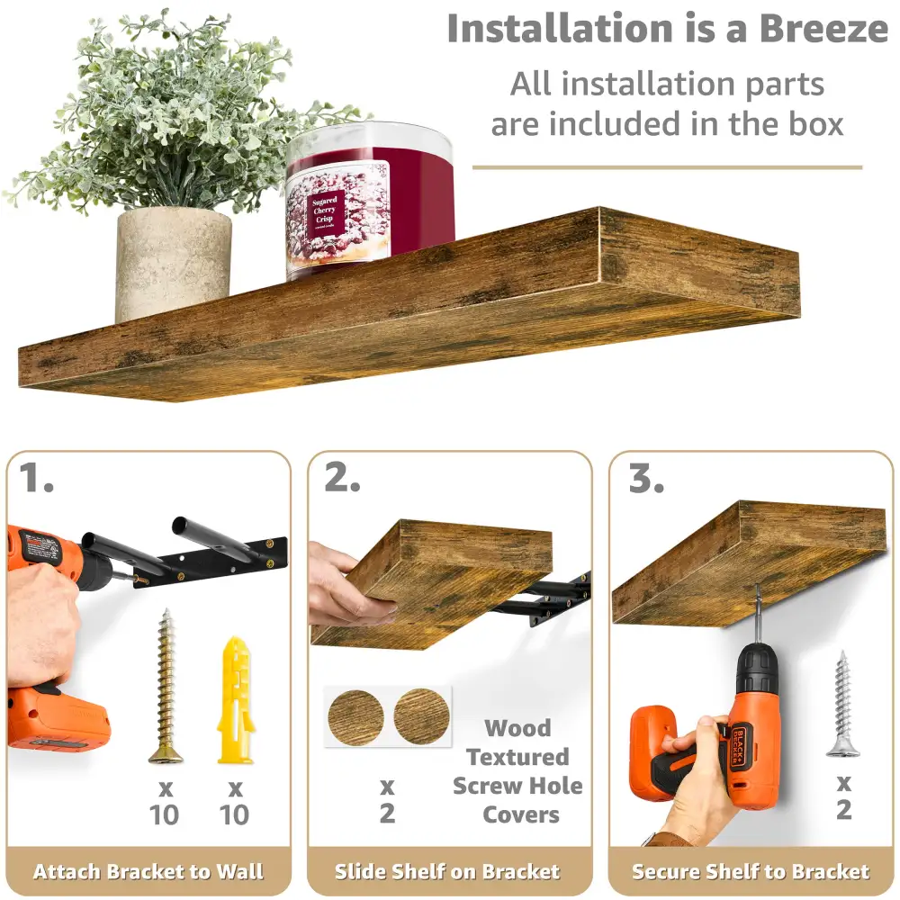 Rustic Floating Shelf