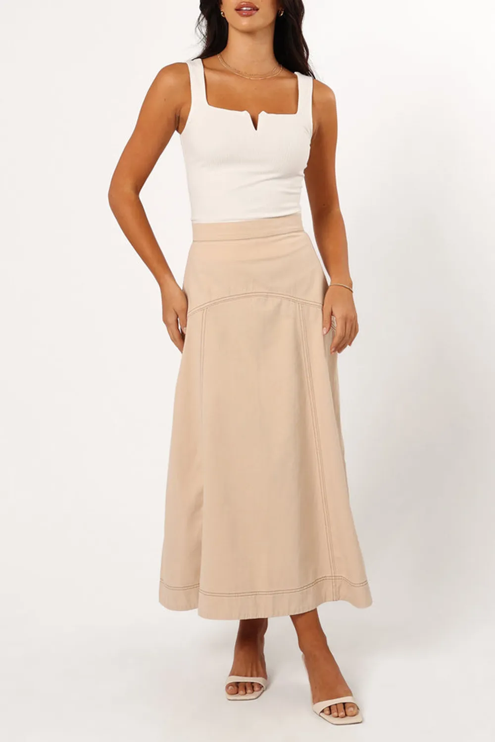 CASUAL MIDI FLOWY BOHEMIAN SKIRT
