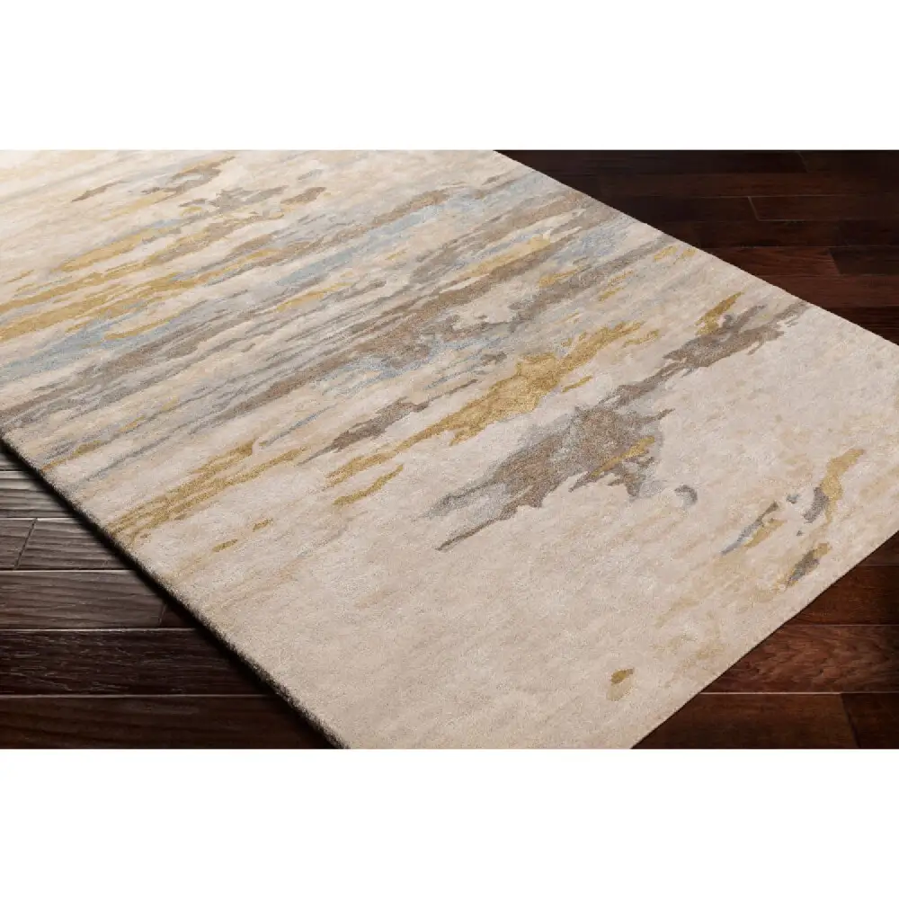 Textured Viscose Wool Blend Carpet