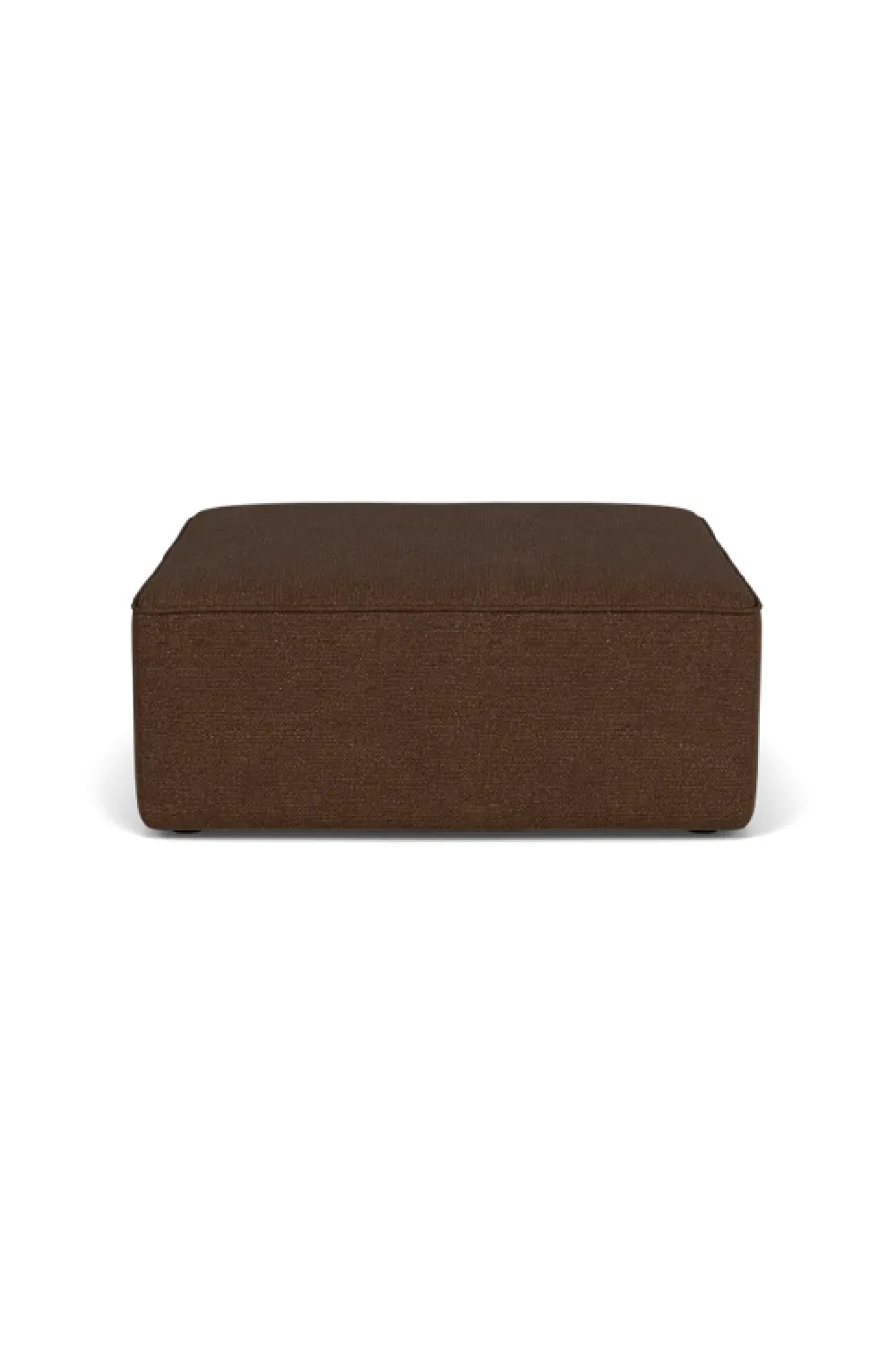 Curved Square Upholstered Ottoman