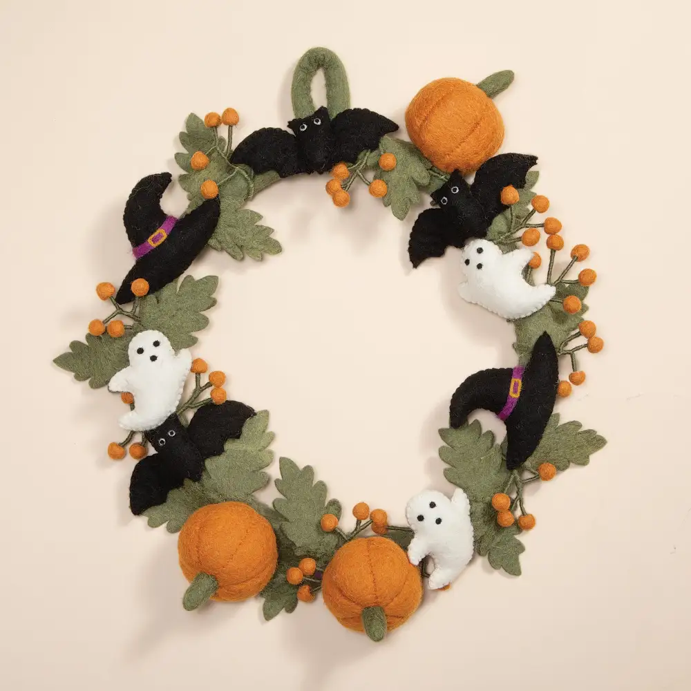 Felt Accent Decorative Wreath