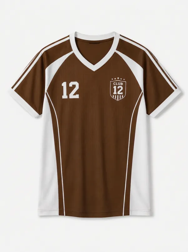 Unisex Soccer Fan Club 12 Number Printed Jersey Top