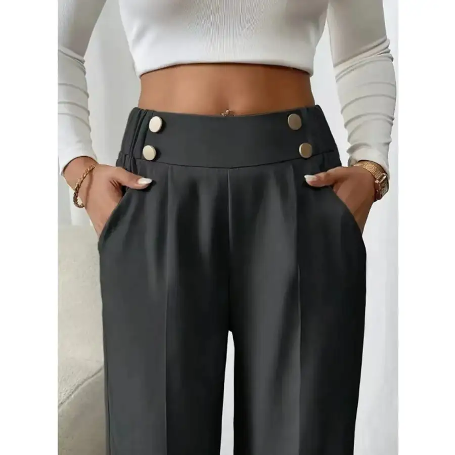 Modern High Waist Wide Leg Pants