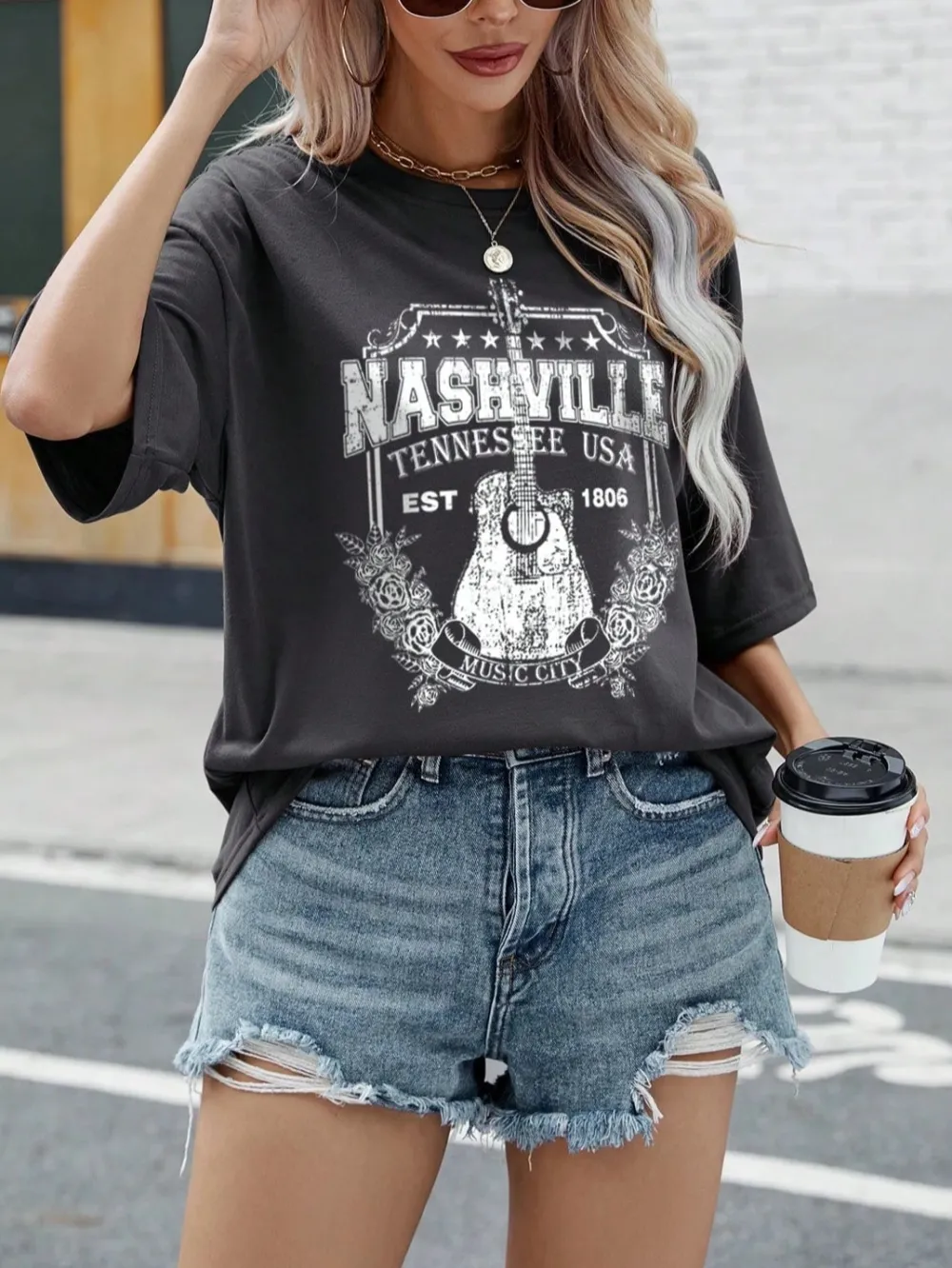 Music City Oversized Baggy Fit T-Shirt
