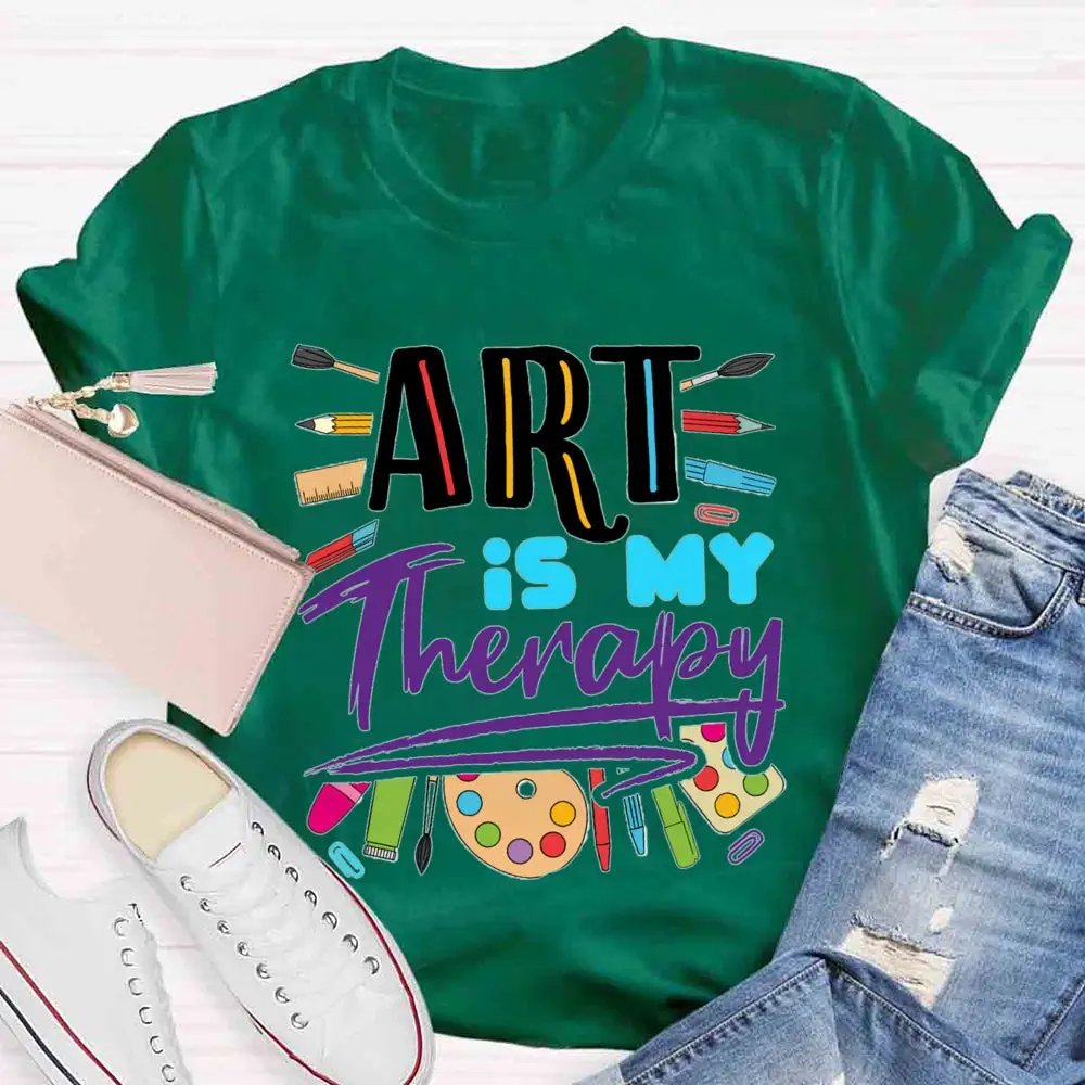 Art Is My Therapy Pastel Pencil T-Shirt
