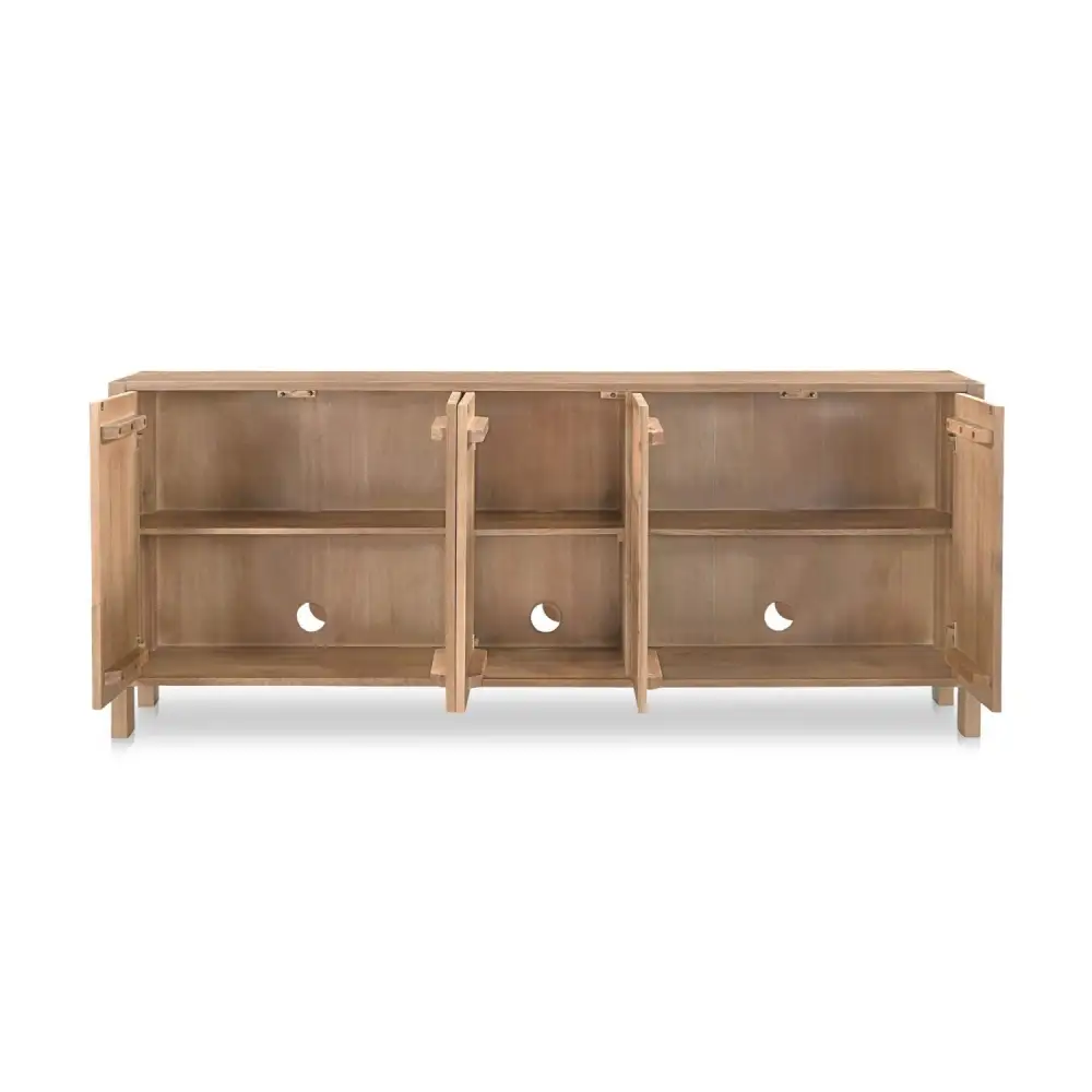 Carved Oak Five-Door Sideboard