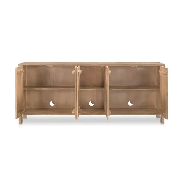 Carved Oak Five-Door Sideboard