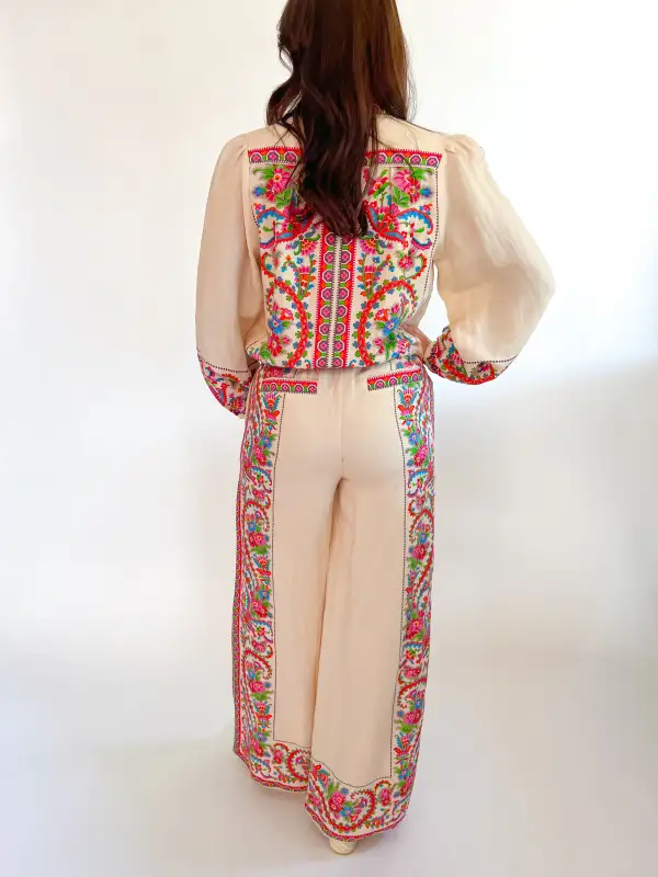 Textured Pants Pull On