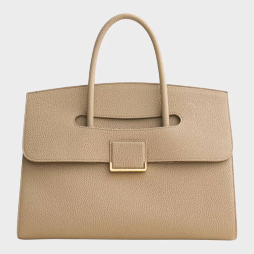 Snap Front Twill Handbag