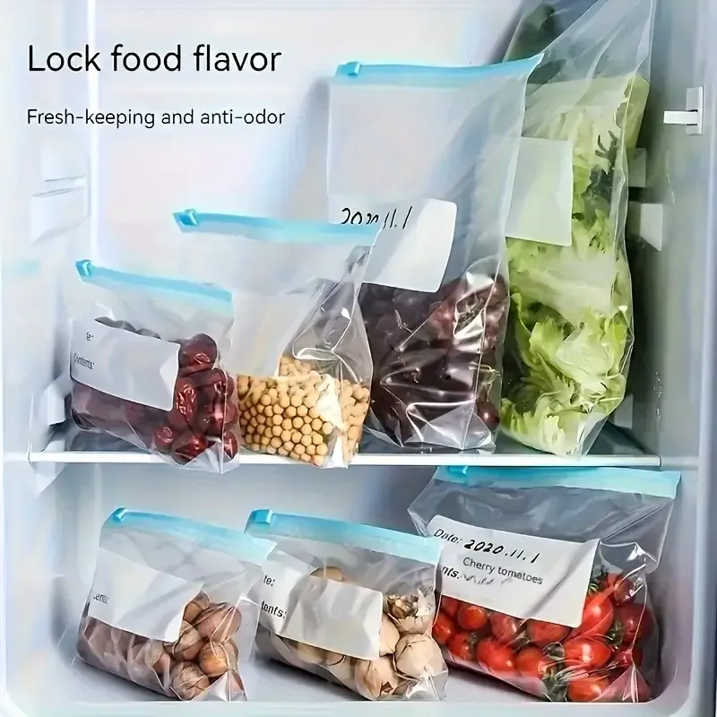100pcs Reusabl Ziplock Food Fresh