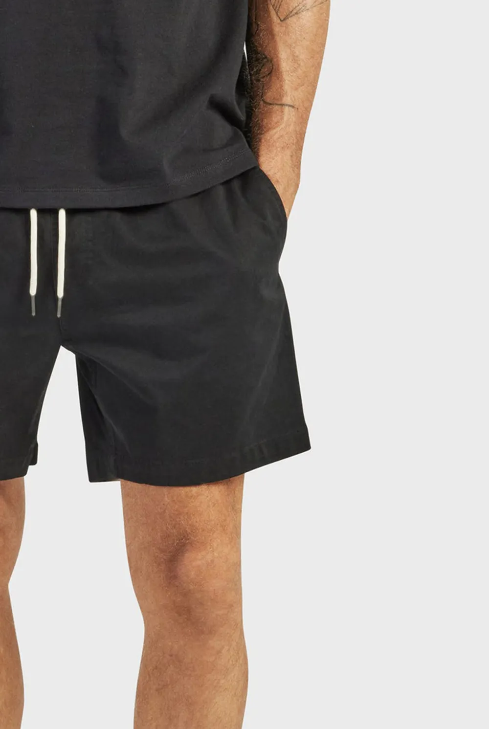 Casual Drawstring Waist Cotton Blend Athletic Shorts