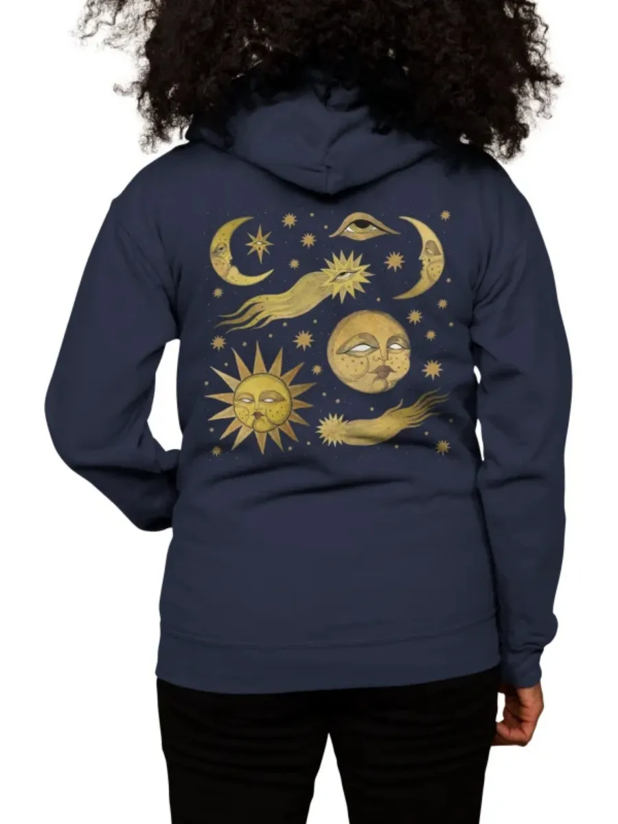 Boho Sun Moon Star Hoodie