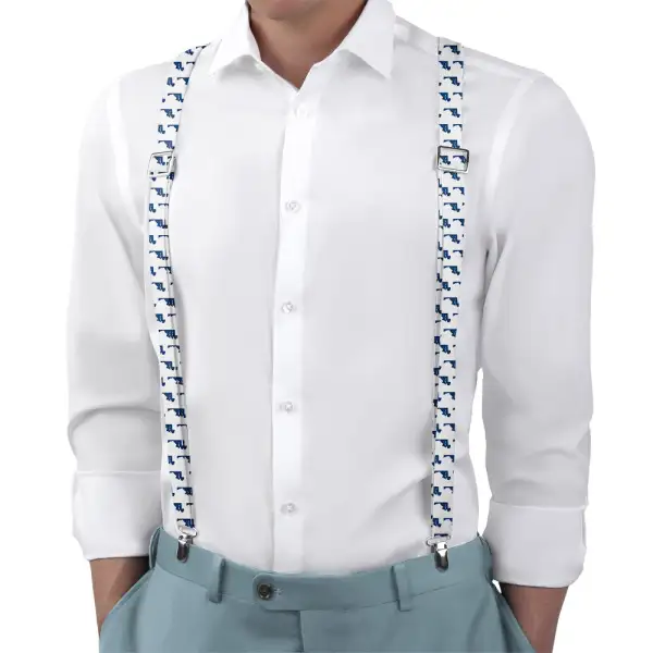 Clean Graphic Motif Suspenders