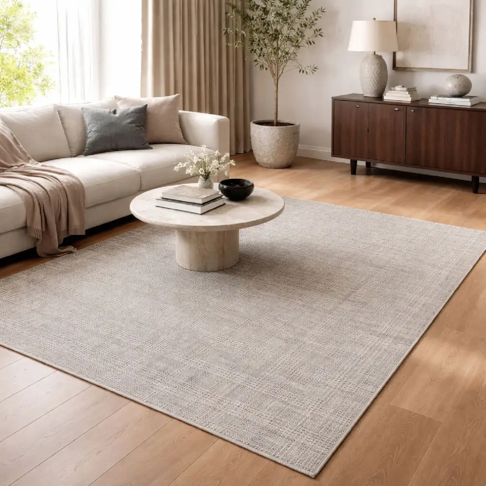 Textured Hand-Loomed Yarn Carpet