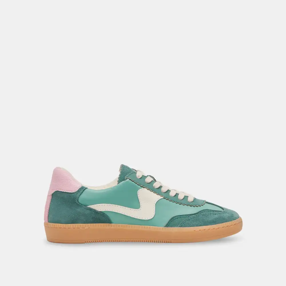 Textured Suede Pattern Mix Sneakers