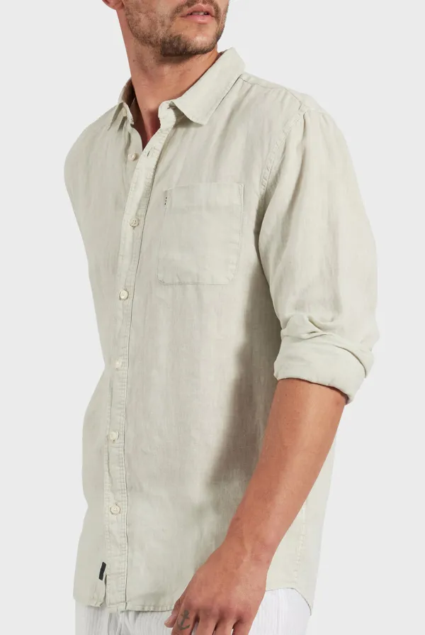 Breathable Linen Blend Casual Button Down Shirt
