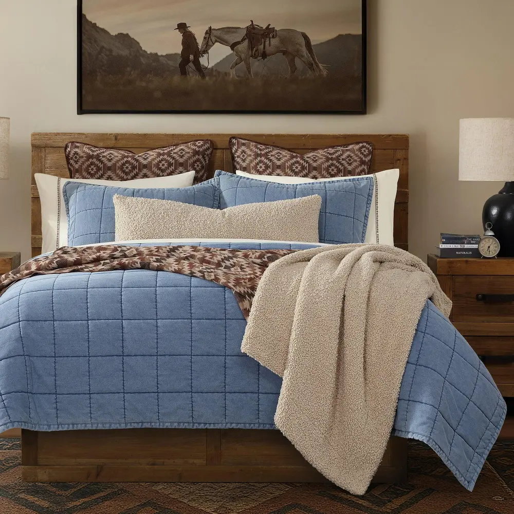 Stonewashed Patchwork Quilt Set