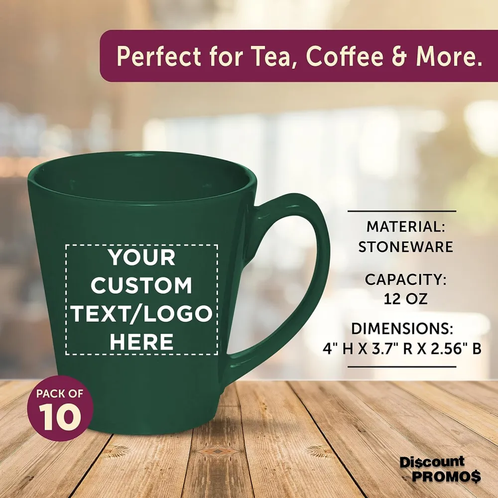 Custom Glossy Ceramic Latte Coffee Mug