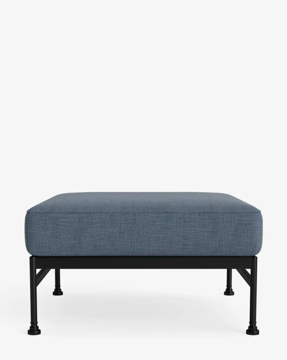 Curved Aluminum Ottoman