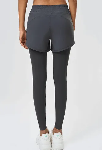 Layered Look Fitness Leggings