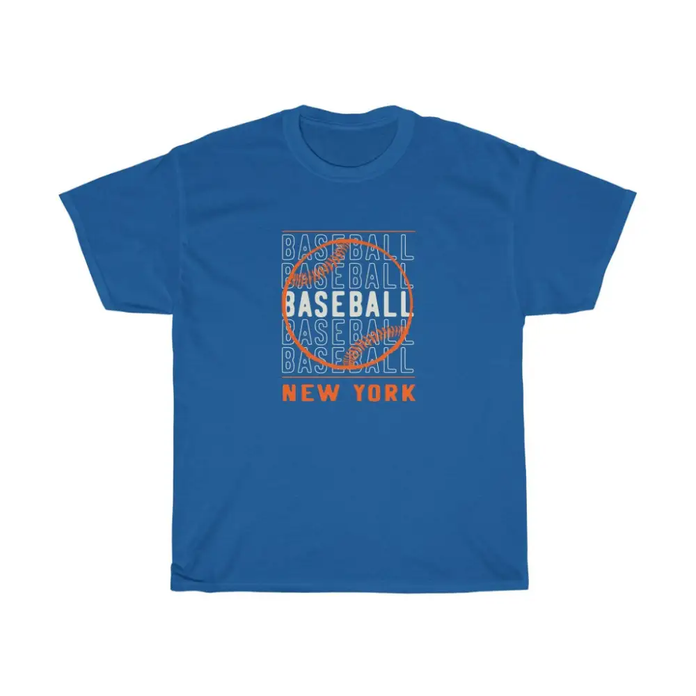 Baseball New York with Orange Baseball Graphic T-Shirt