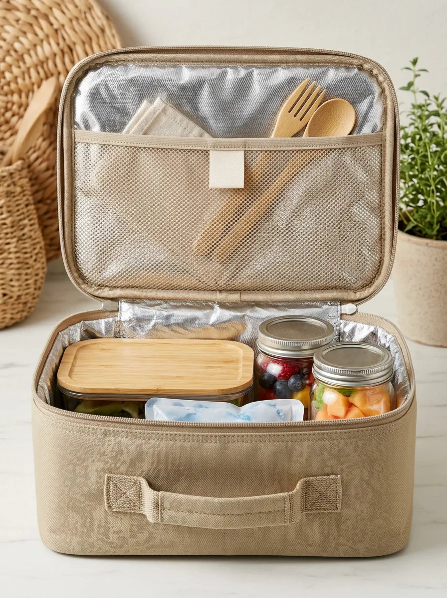 Unisex Insulated Lunch Food Storage Thermal Printed Top