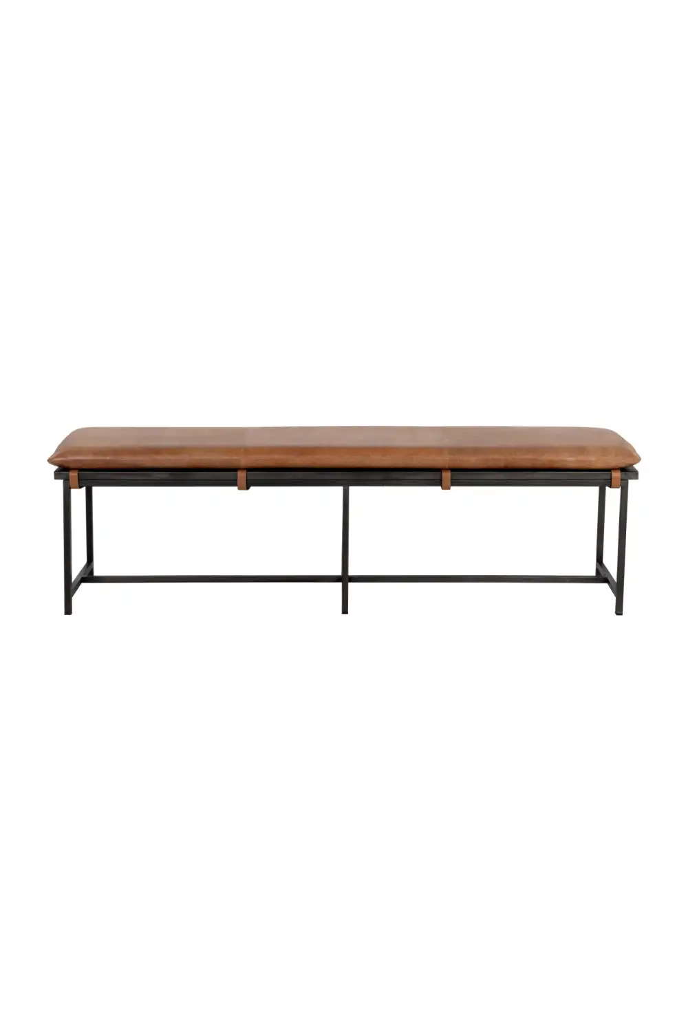 Classic Leather Accent Bench