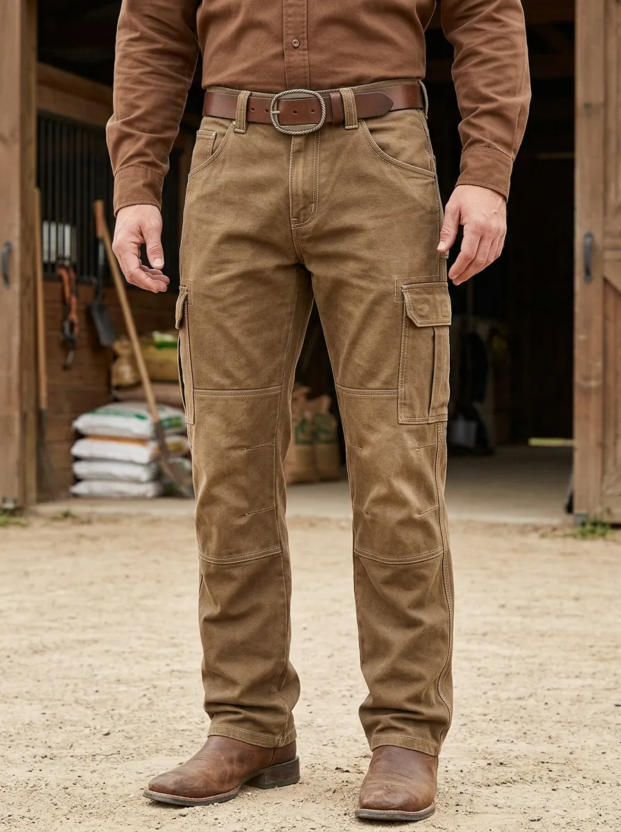 Men's Reinforced Knee Multipocket Cargo Pants