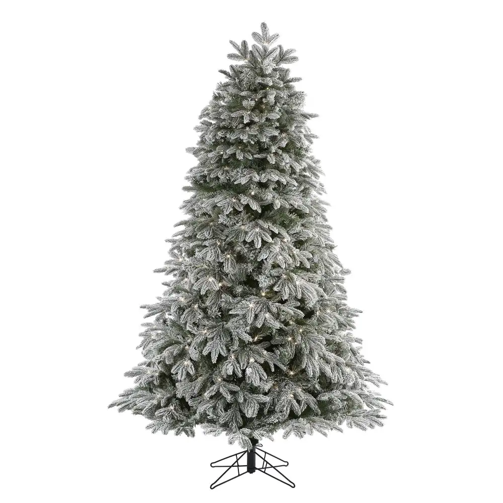 Flocked Colorado Mountain Fir Artificial Christmas Tree Botanical Accent