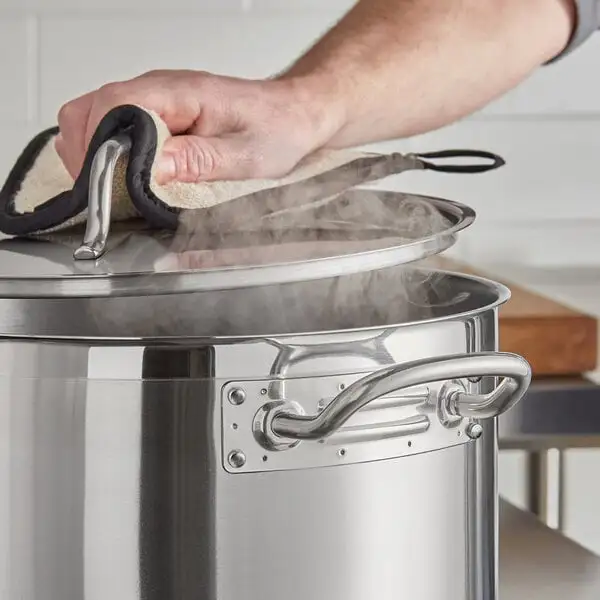 Low-Profile Stainless Steel Aluminum Clad Sauce Pot with Cover