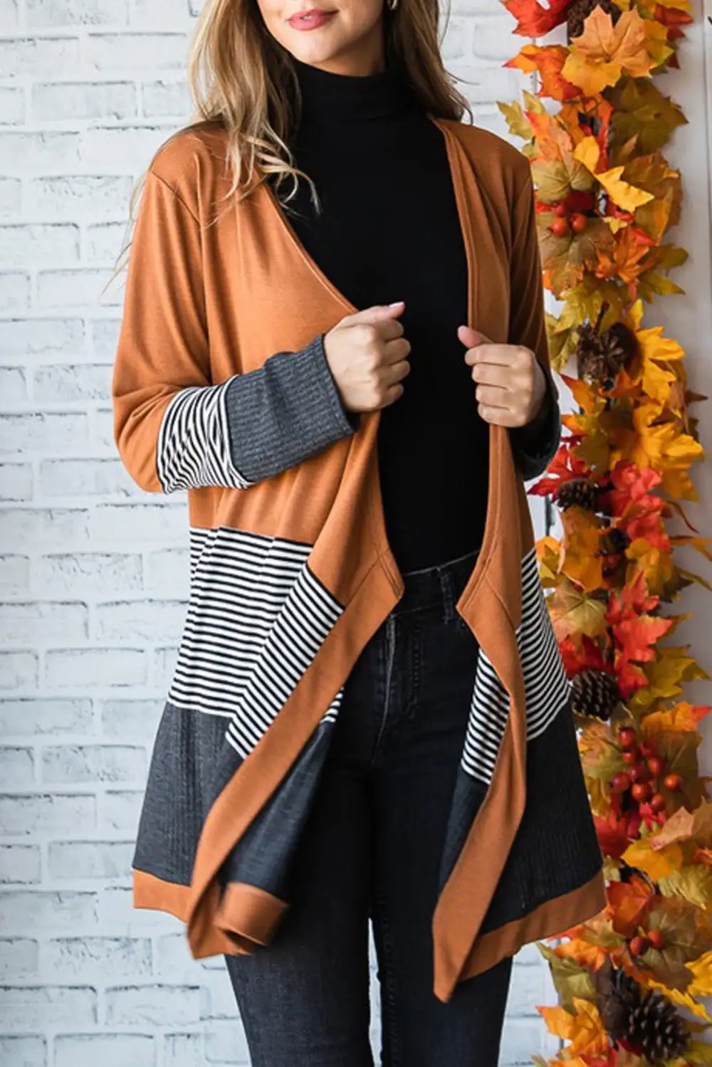 Striped Patchwork Cardigan