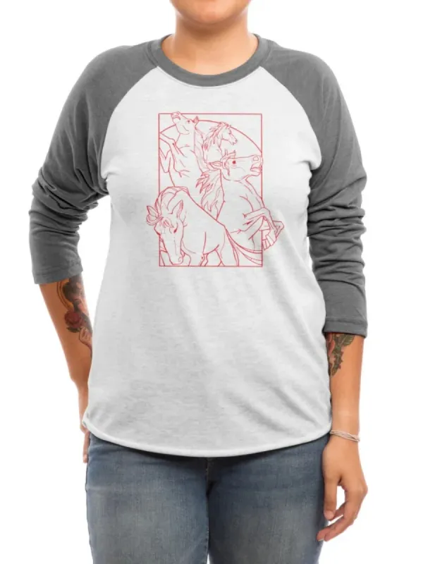 Minimalist Horse Line Art T-Shirt