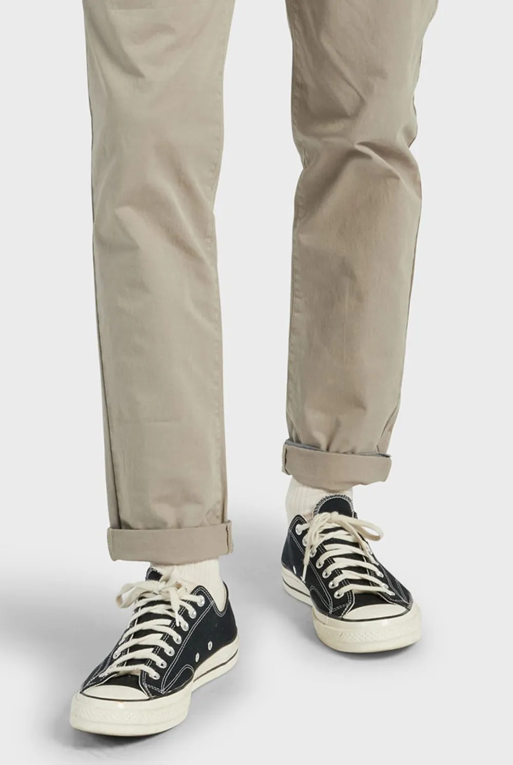 Slim Fit Stretch Cotton Blend Chino Trousers