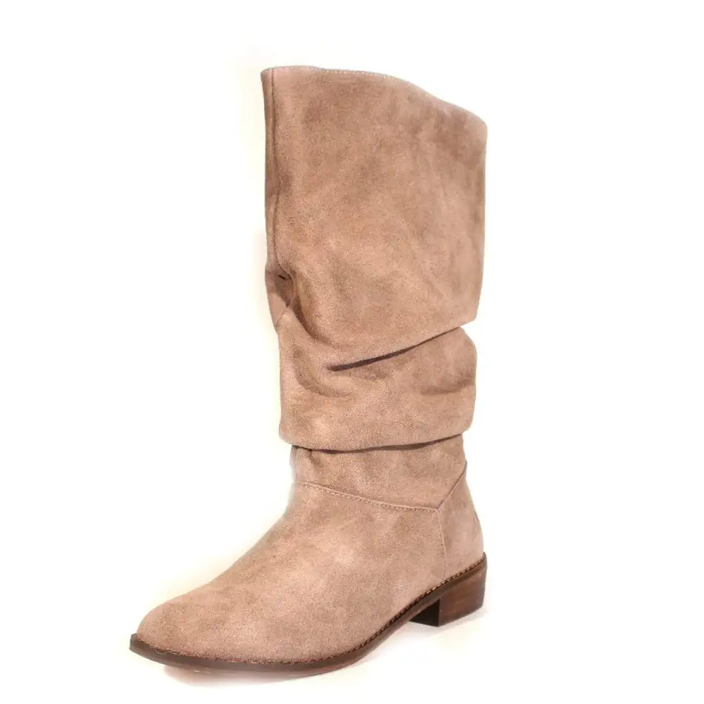 Slouchy Suede Knee High Boots