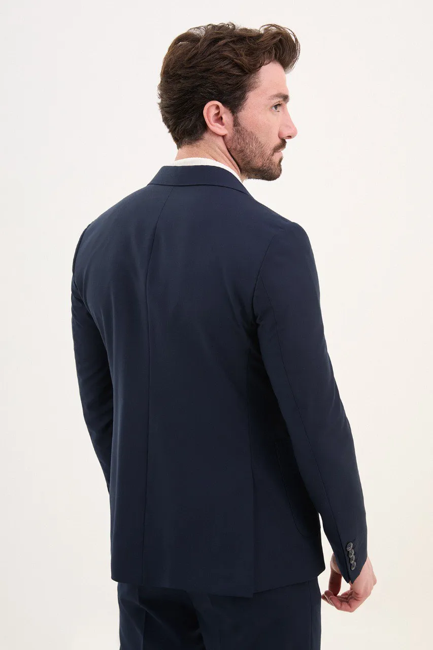 Structured Slim Fit Double Breasted Blazer
