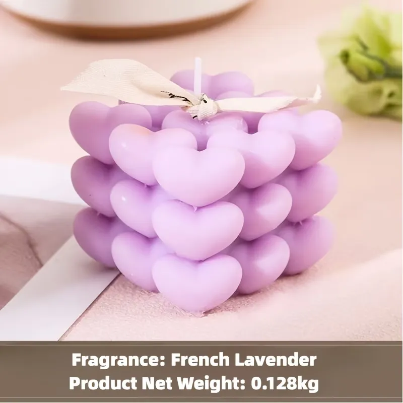 Heart-Shaped Bubble Candle