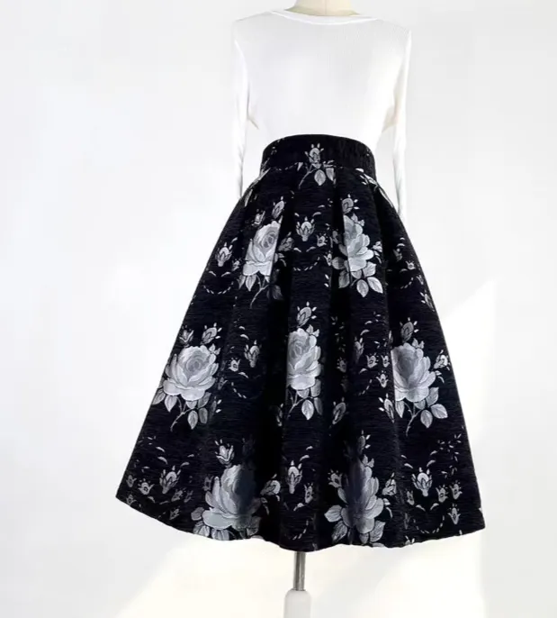 Neat Neat Everyday Casual Embroidered Skirt
