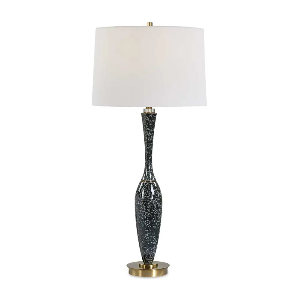 Tapered Ceramic Iron Brass Table Lamp