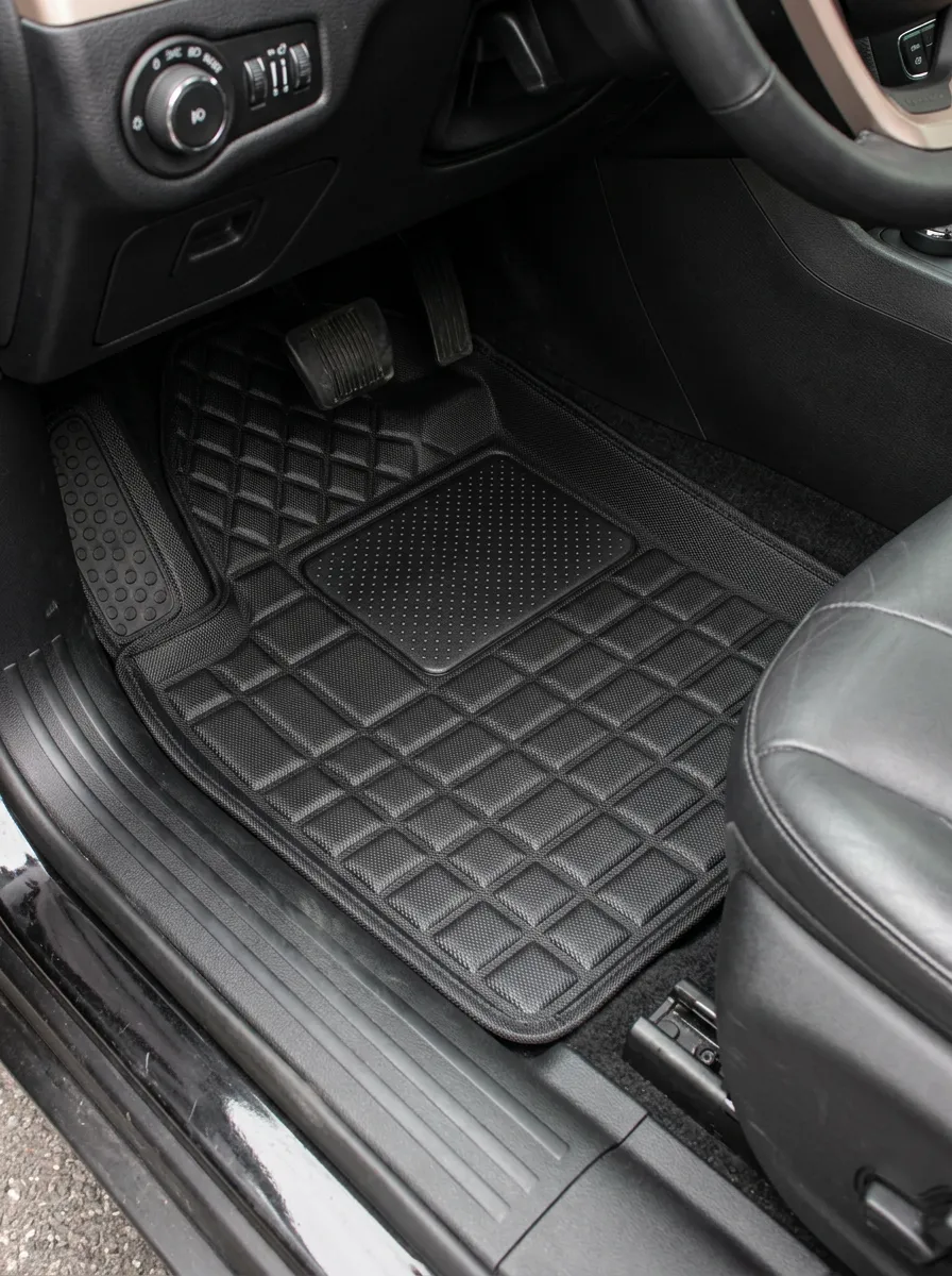 Refined Diamond-Pattern Embossed Car Floor Mats