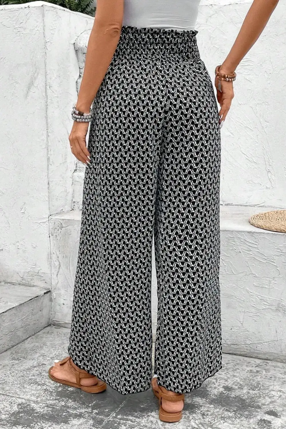 Wide Leg Printed Pants