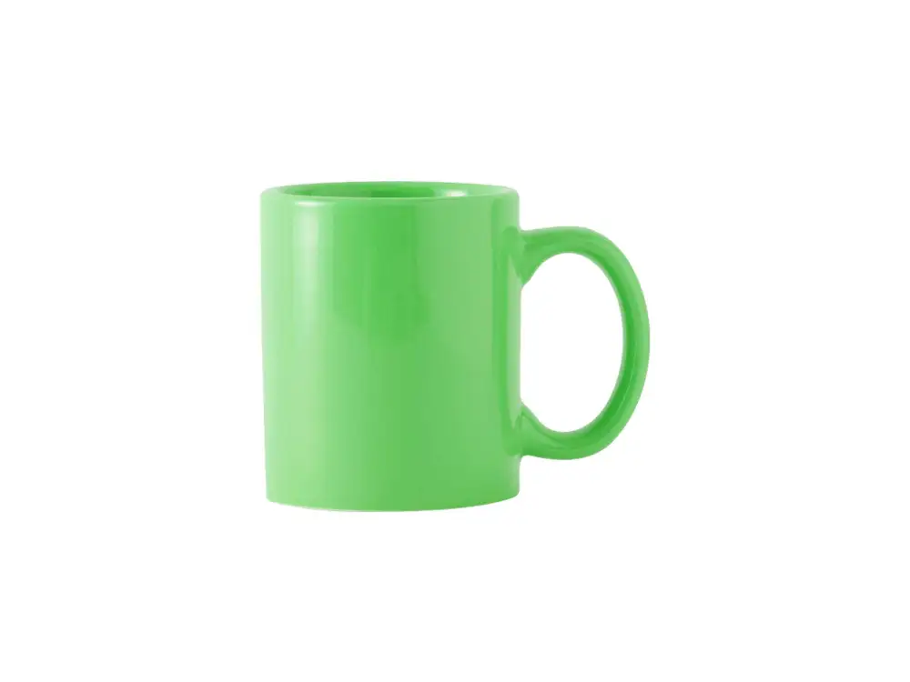Decorated Curved Handle Mug