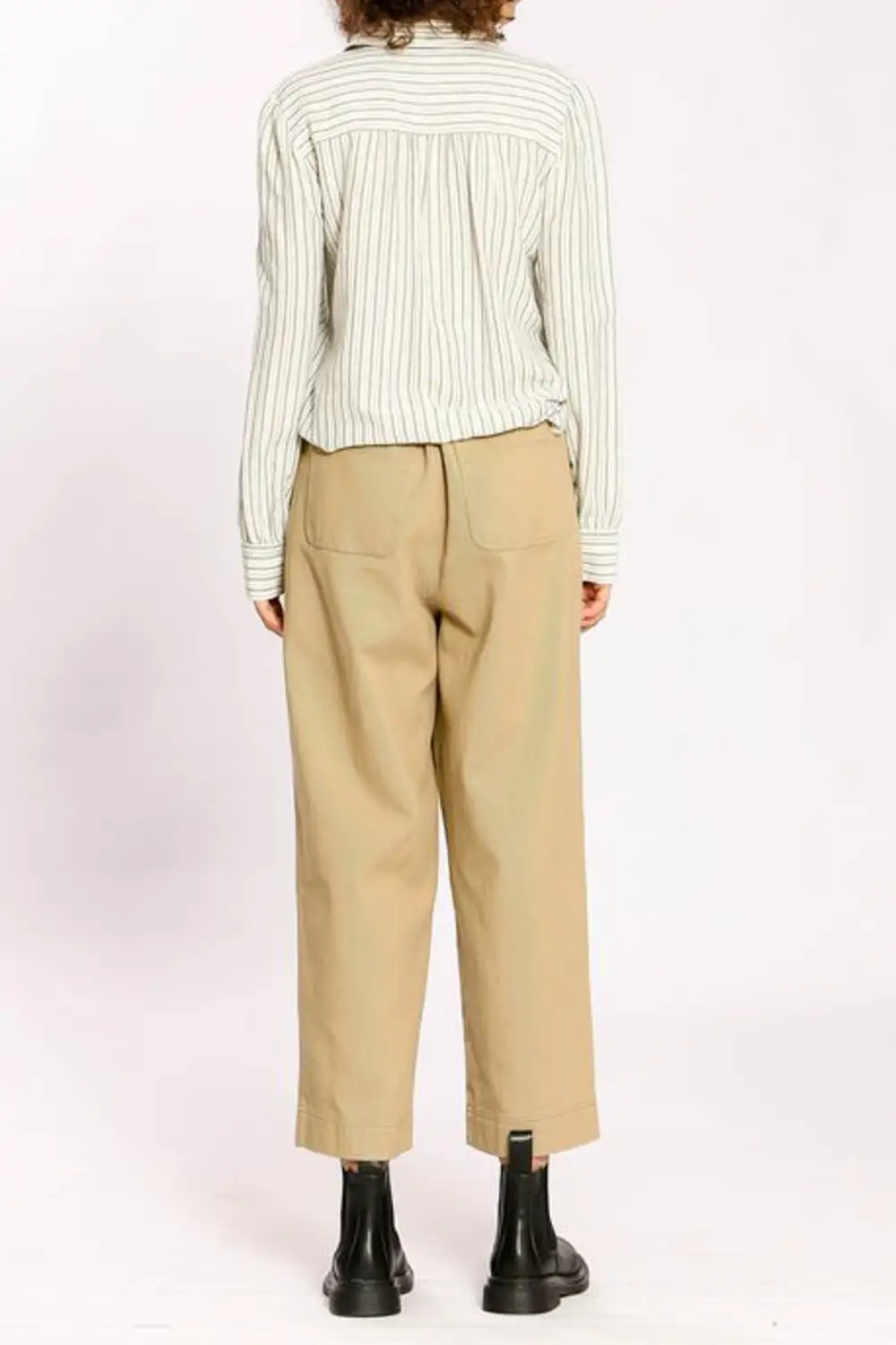 Striped Button Front Collared Button Down Shirt