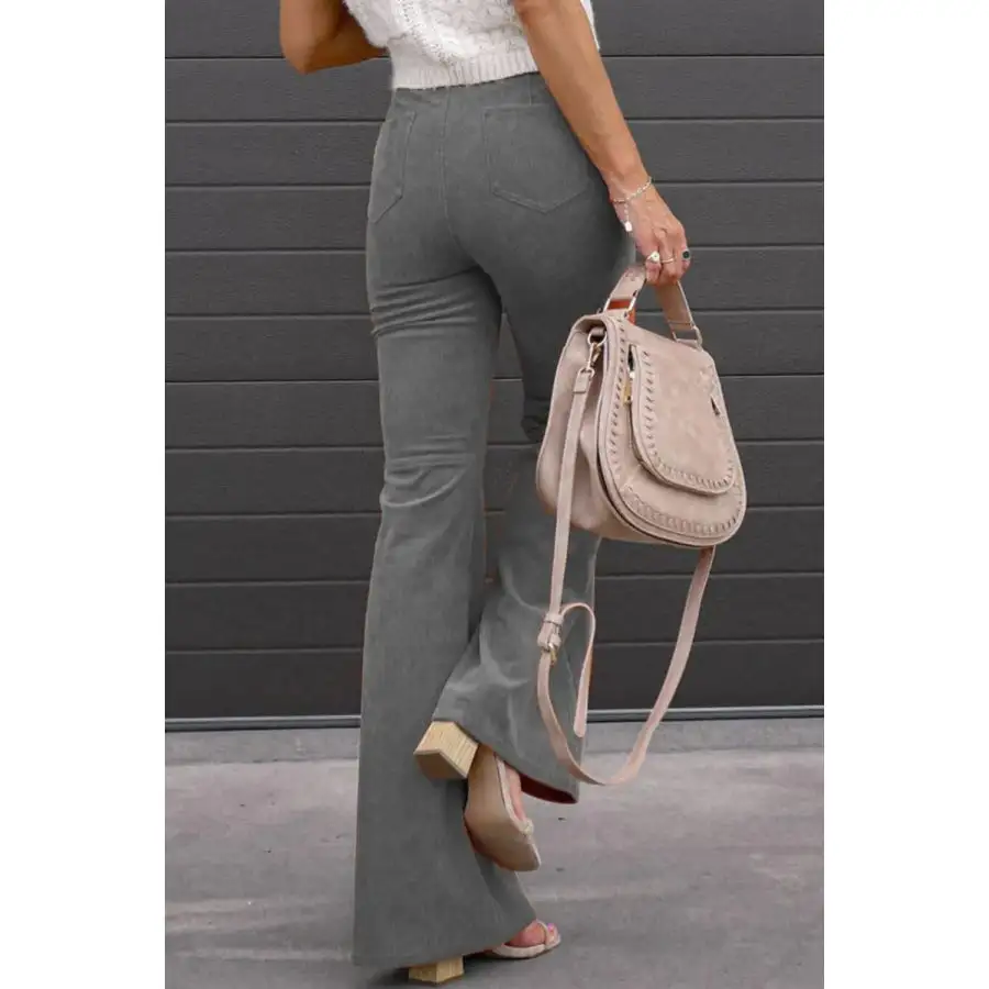 Full Size Hight Waist Bootcut Pants Plus Size