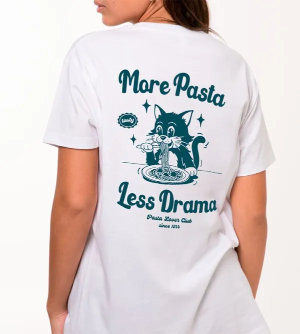 More Pasta Less Drama Graphic T-Shirt