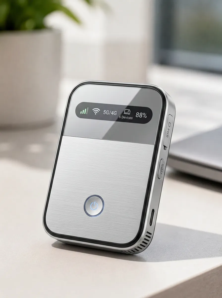 Metallic Screen Portable WiFi Router