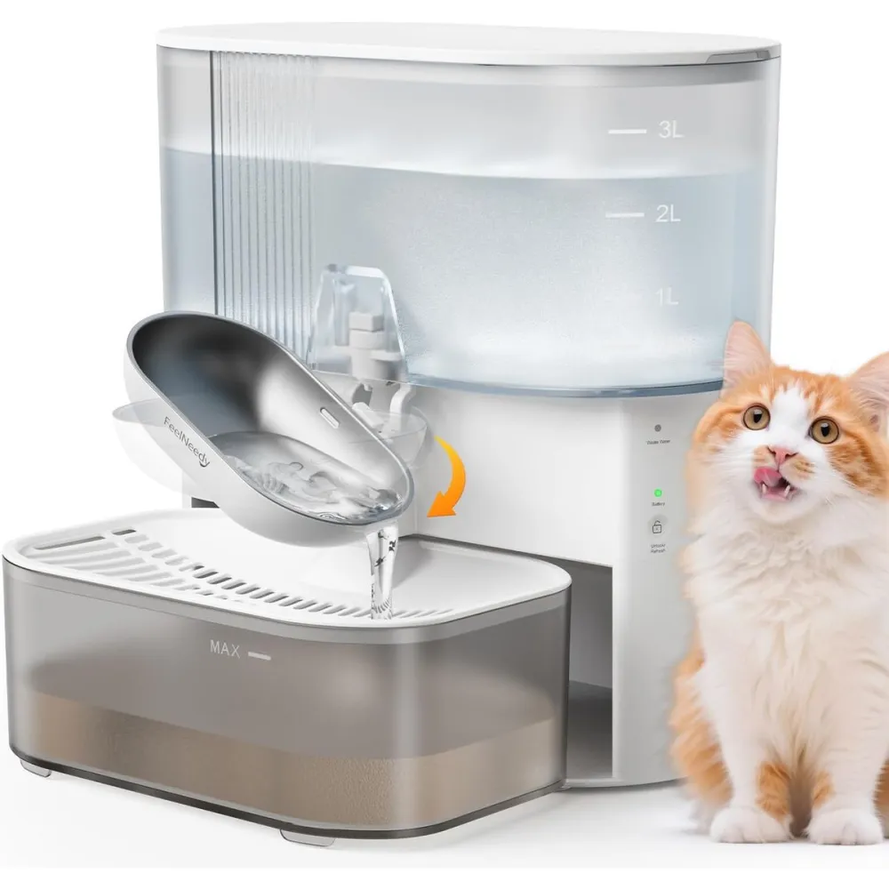 Automatic Cat Water Fountain with Large Capacity, Pet Essential for Fresh Water Supply