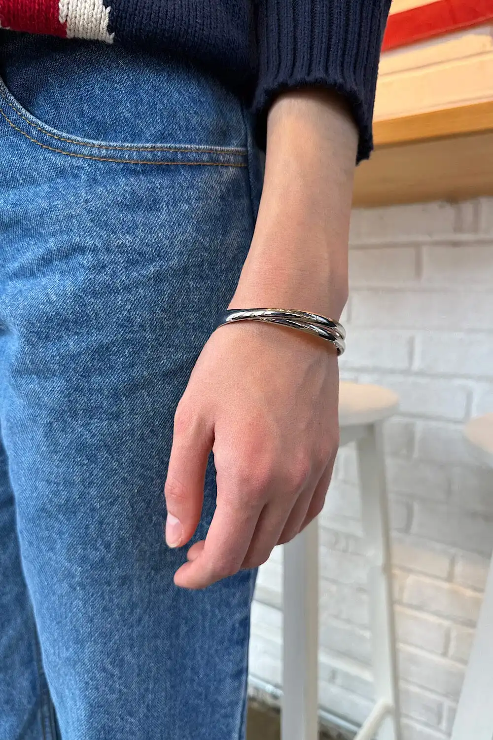 Interlaced Double Ring Bracelet