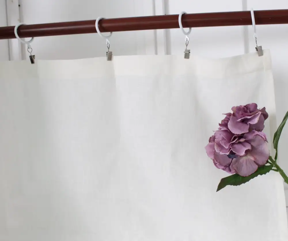Clip Top Linen Curtain Panel